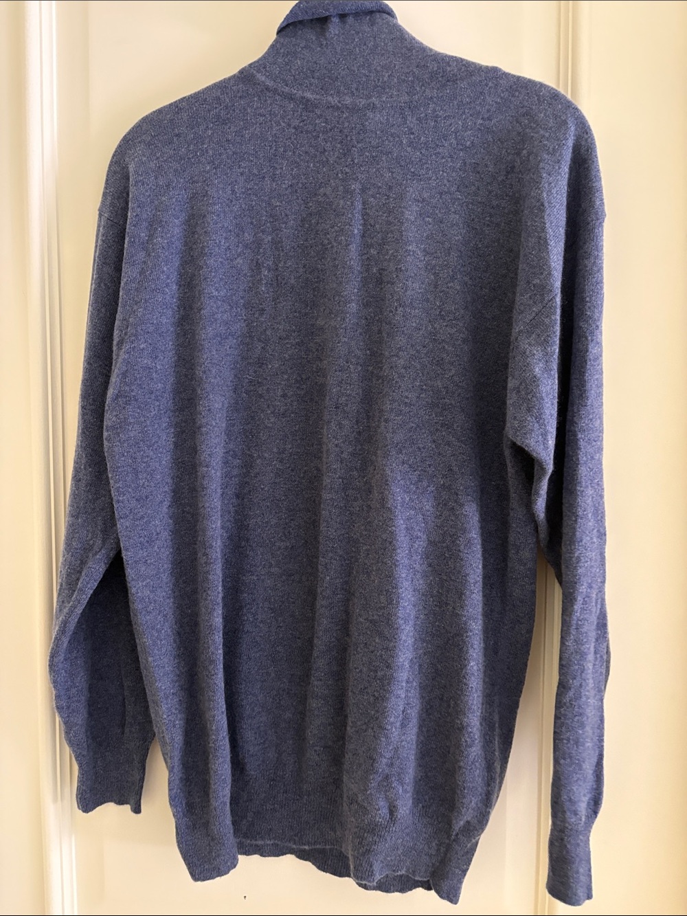 Bloomingdale's Blue Heathered Cowlneck Sweater